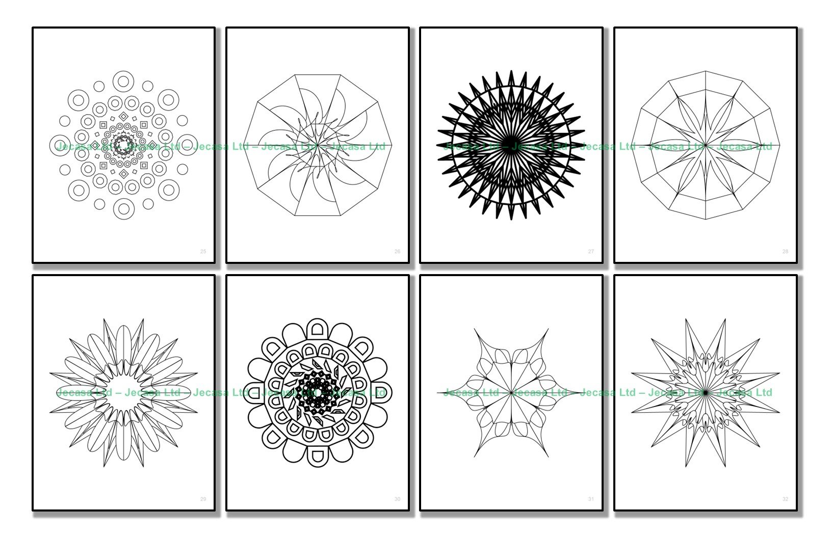 100 Geometric Mandala Coloring Pages | PDF | Digital File | Series GM2025 Vol. 10 product image (6)