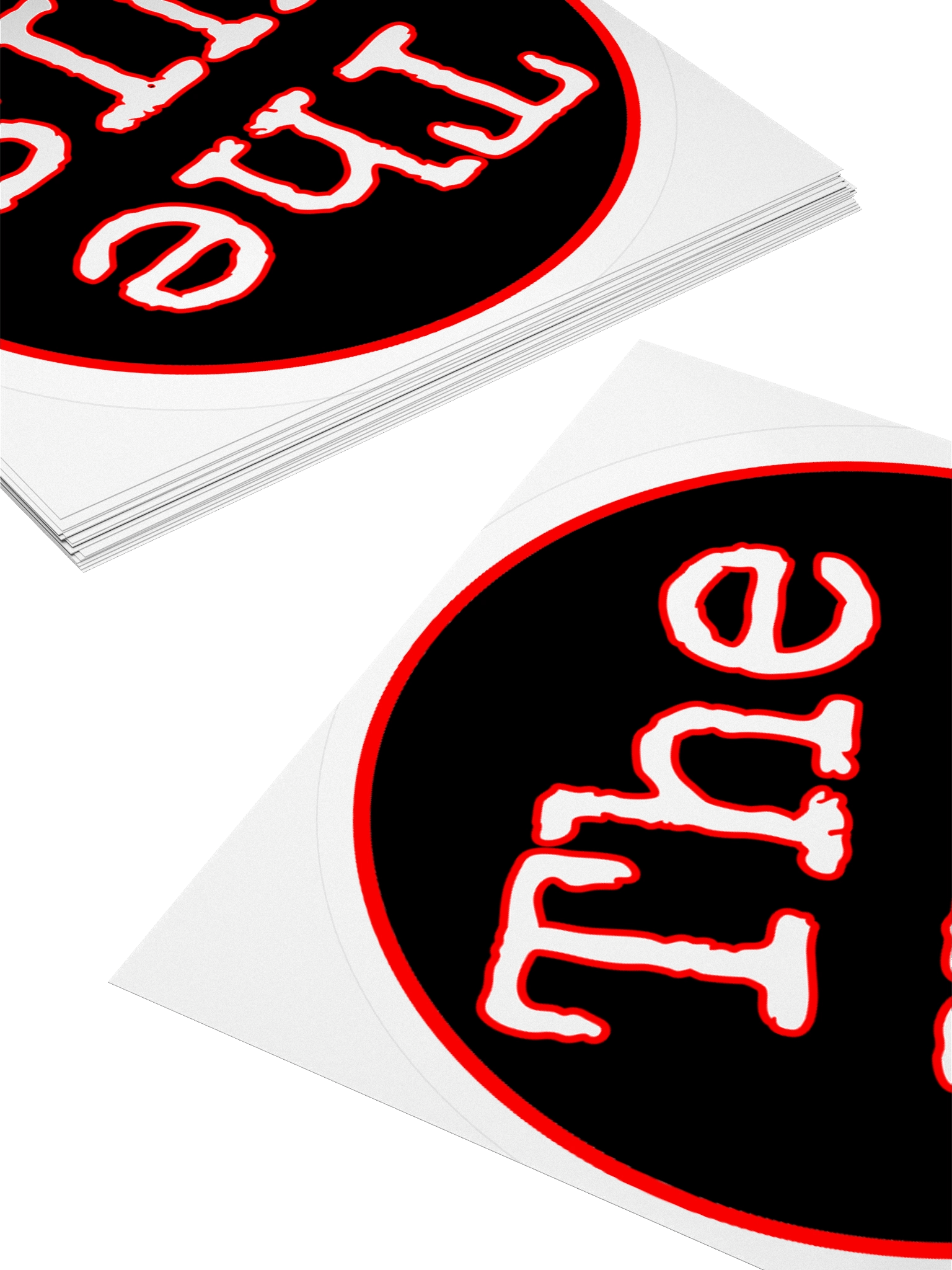 TheUIS Black-Red-White Logo Sticker product image (10)