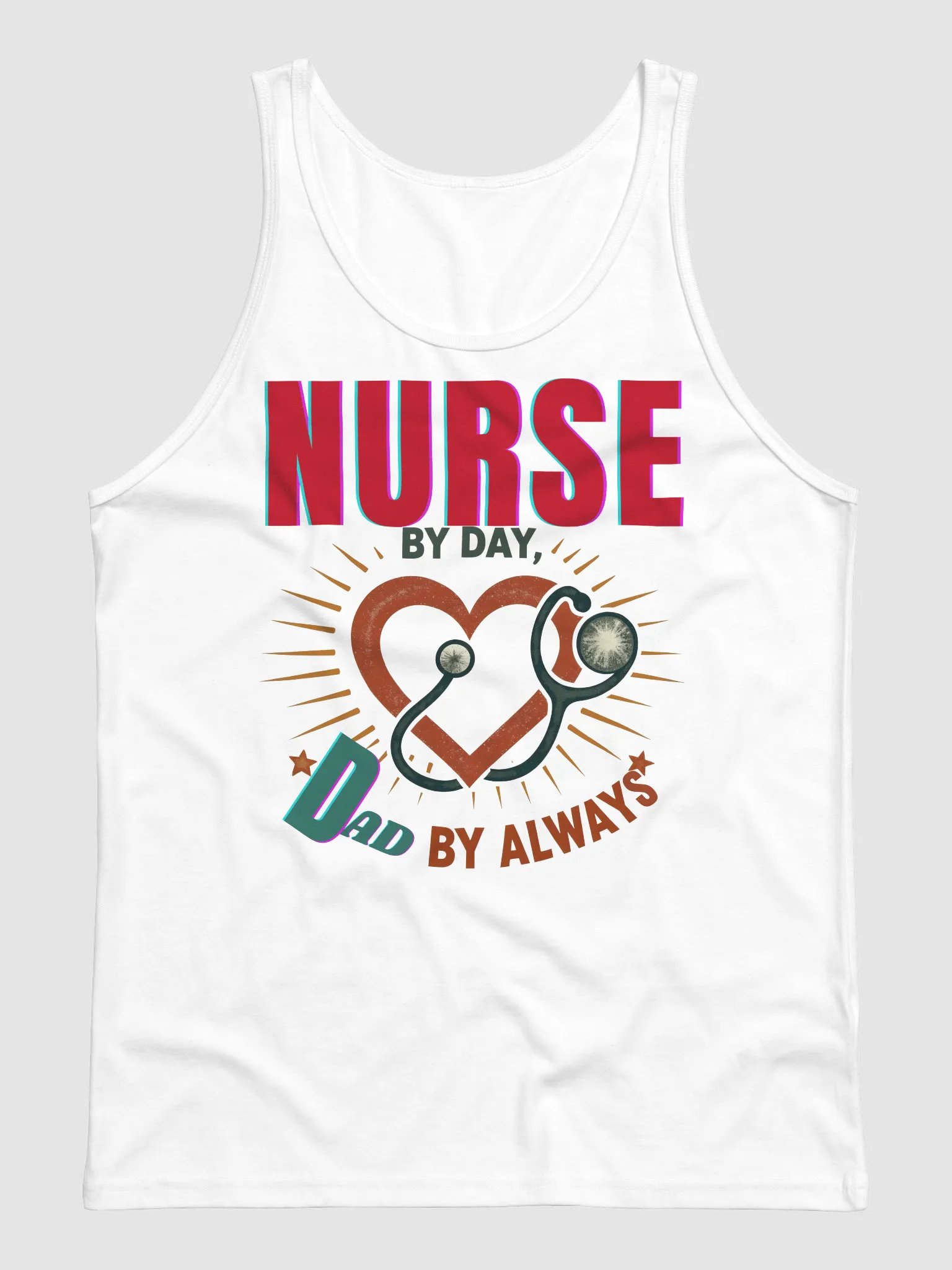 Nurse by Day, Dad by Always Tank Top product image (2)