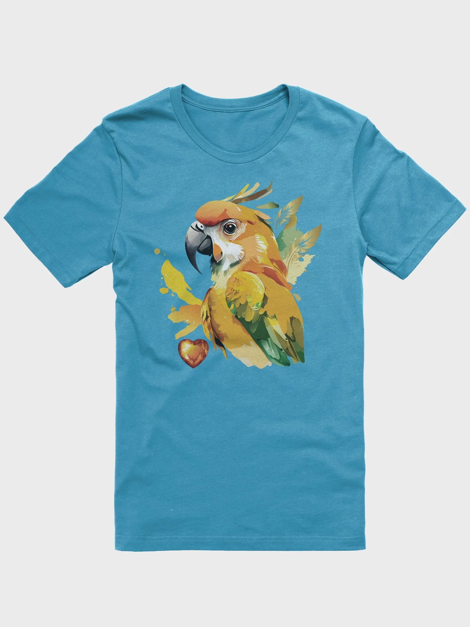 Yellow Art Parrot T-Shirt product image (1)