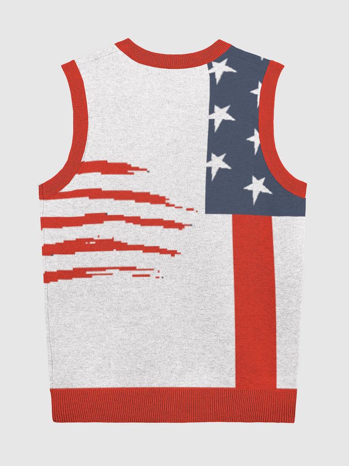 USA Patriotic Knitted V-Neck Vest product image (7)