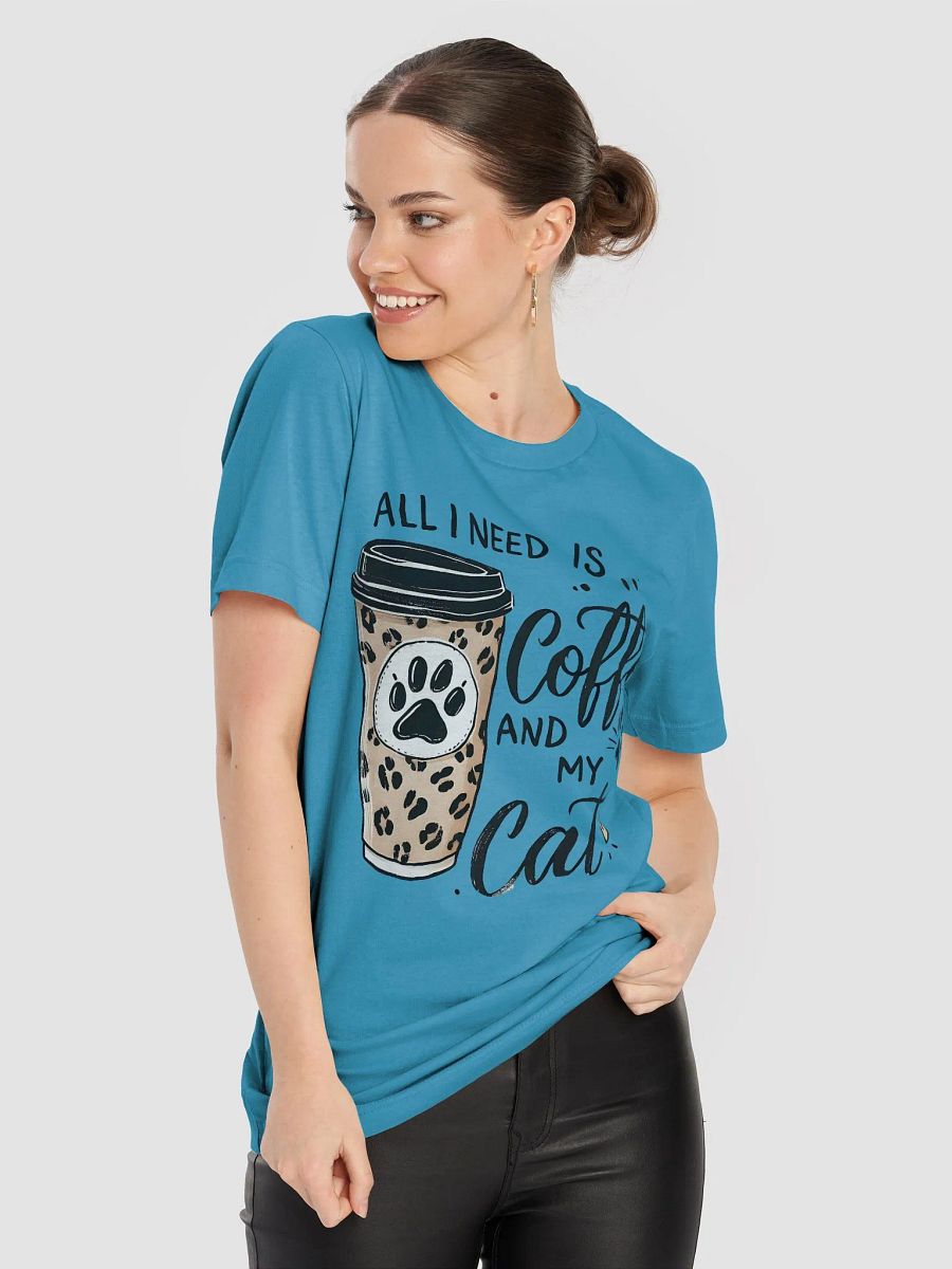 All I Need is Coffee and My Cat Leopard Print Graphic T-Shirt product image (5)