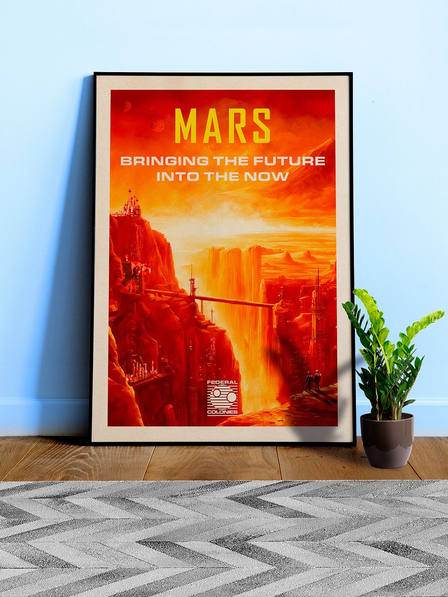 Mars, Federal Colonies. Total Recall, 1990 — Vintage space poster, movie poster product image (1)