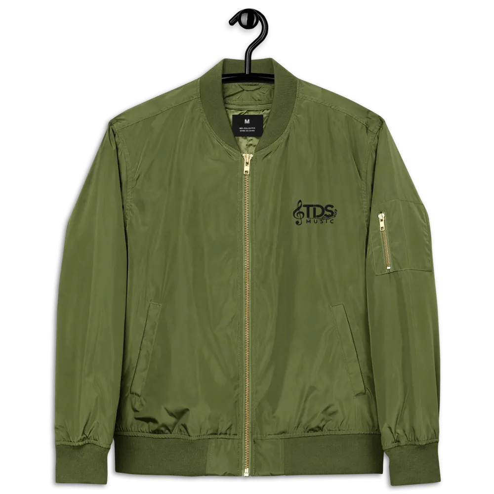 TDS Music Unisex Recycled Bomber Jacket - Black & Army Green, Sustainable Style product image (5)