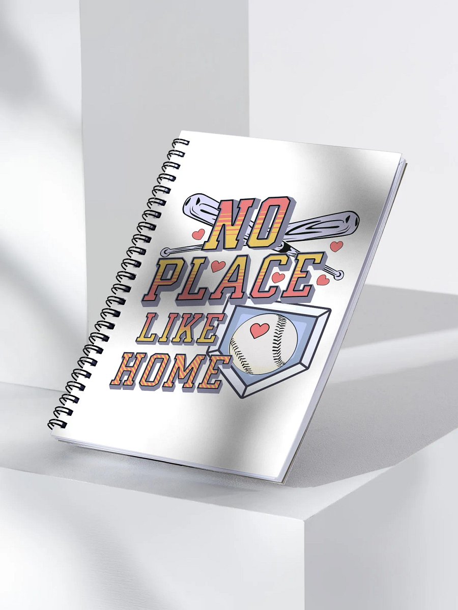 No Place Like Home Baseball Heartfelt Spiral Notebook product image (3)