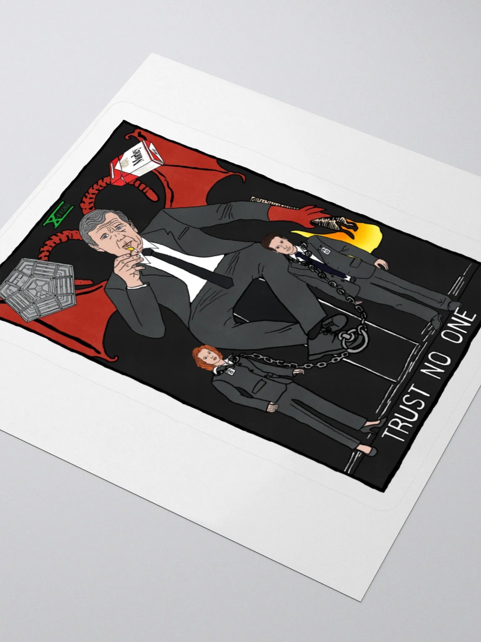 The Cigarette Smoking Man Devil Tarot Card Sticker product image (3)