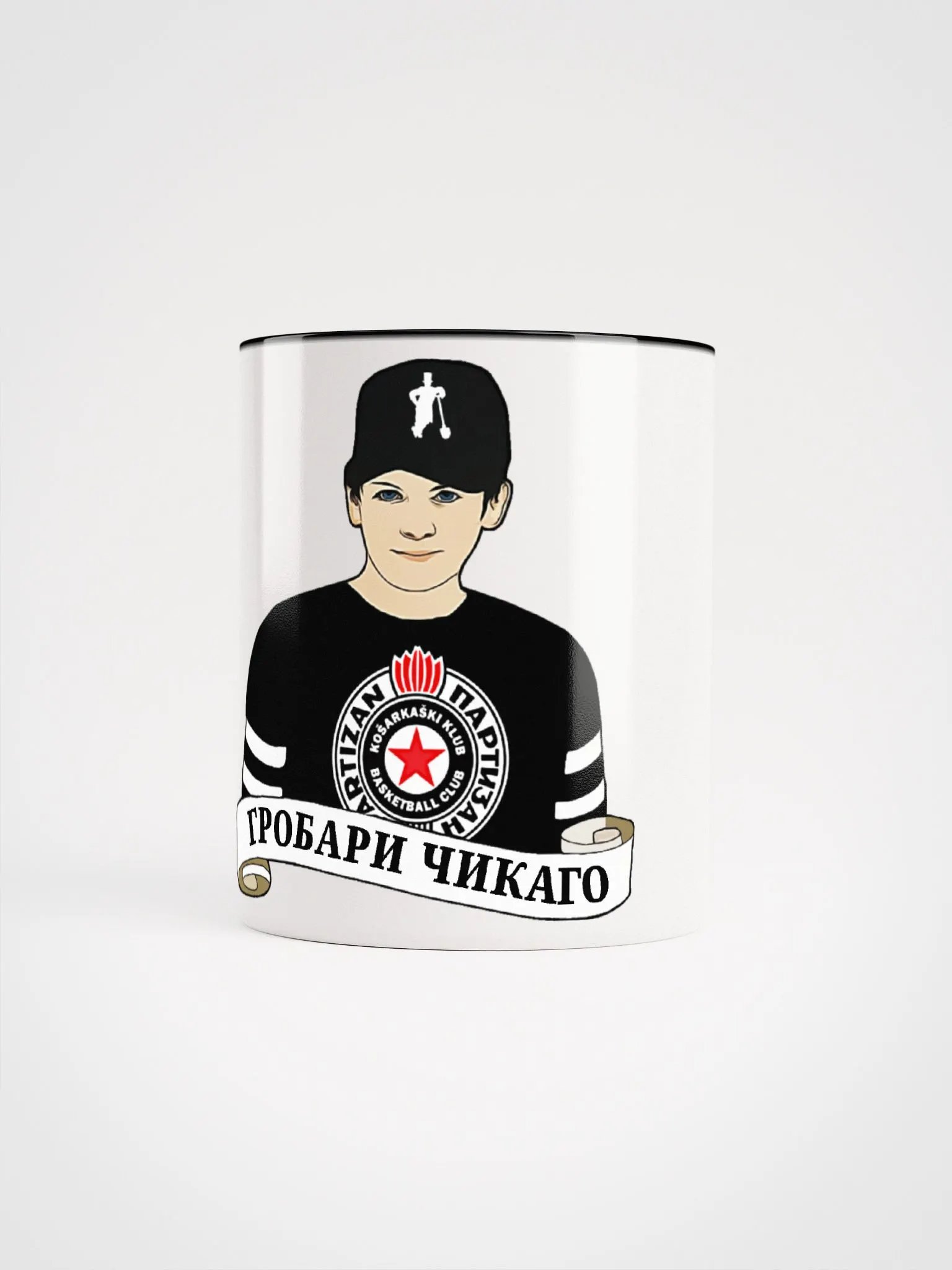 Grobari Čikago KK Partizan Ceramic Mug with Color Inside product image (1)