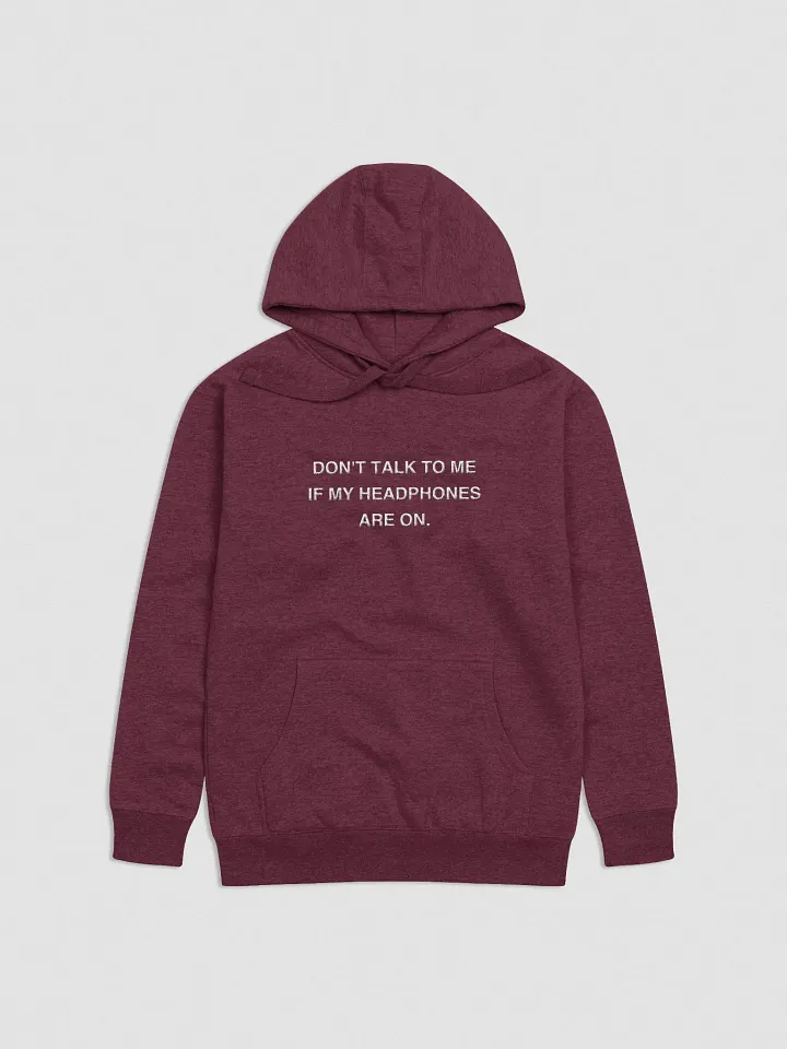 HEADPHONES ON (white design) embroidered heavyweight hoodie product image (2)