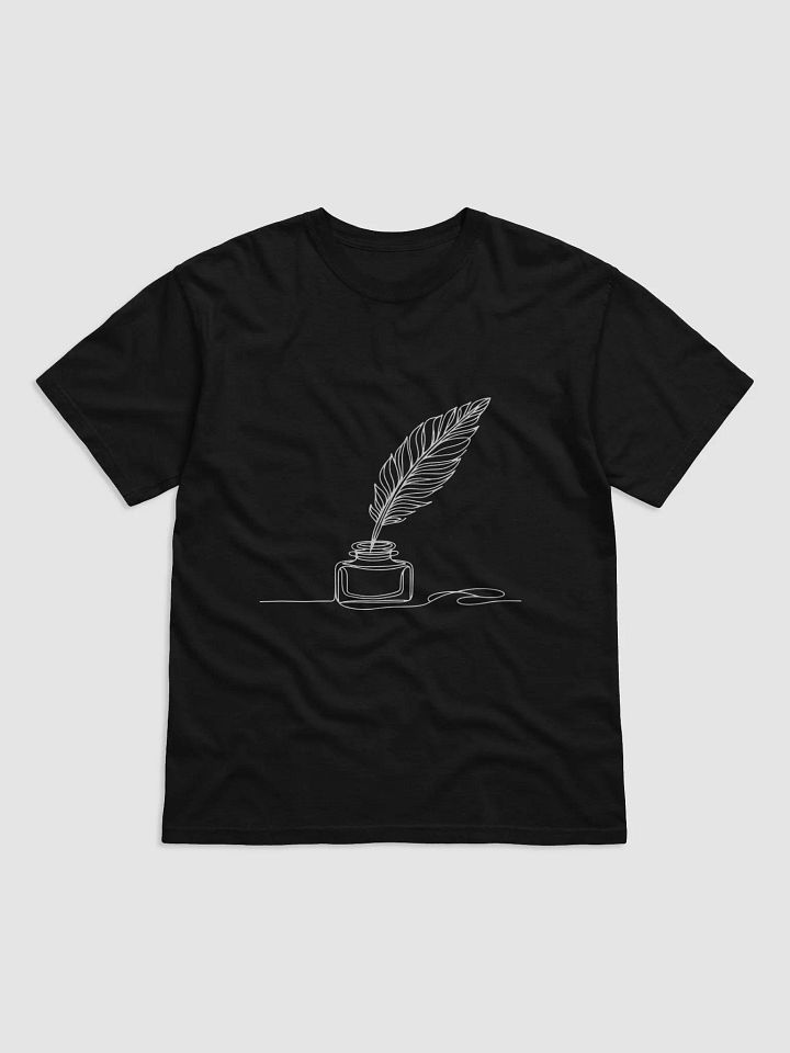 Quill Inkwell And Message Illustration Cotton T-Shirt product image (1)