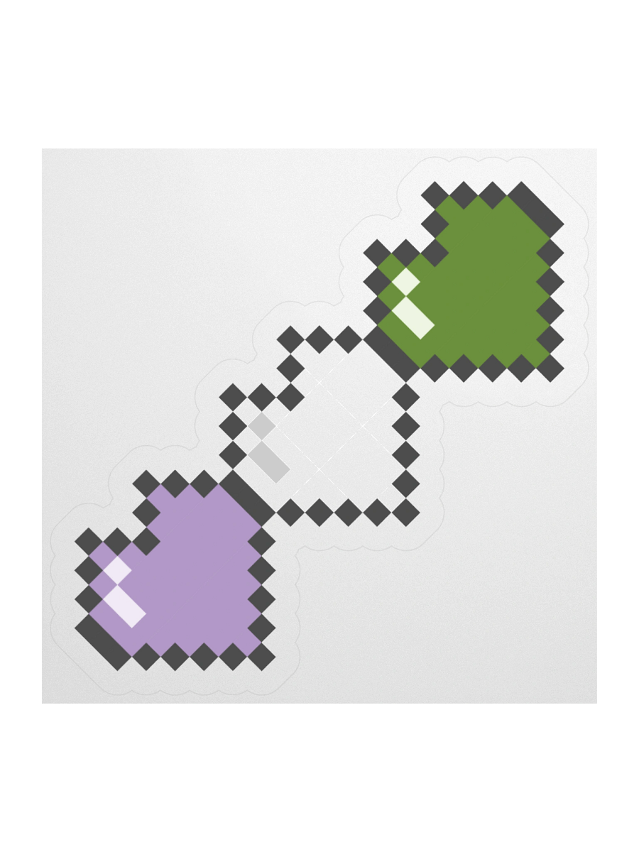 Genderqueer Pixel Hearts Sticker product image (1)