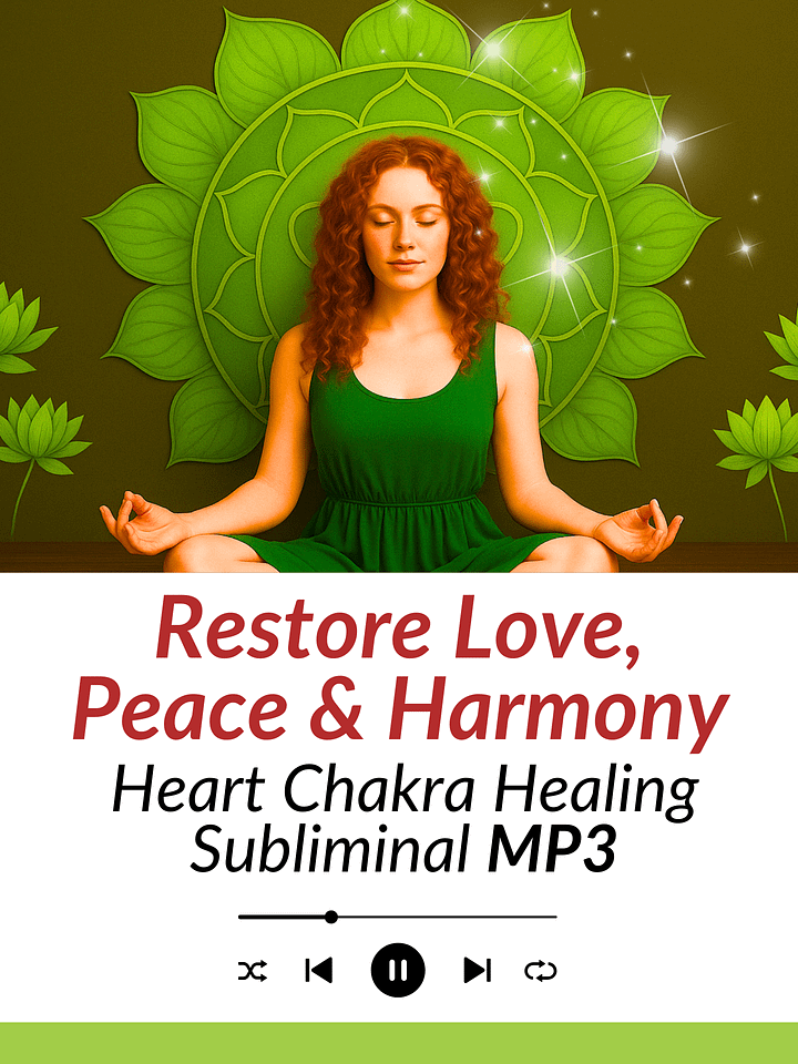 Heart Chakra Healing Subliminal — Restore Love, Peace & Harmony | MP3 Download product image (1)