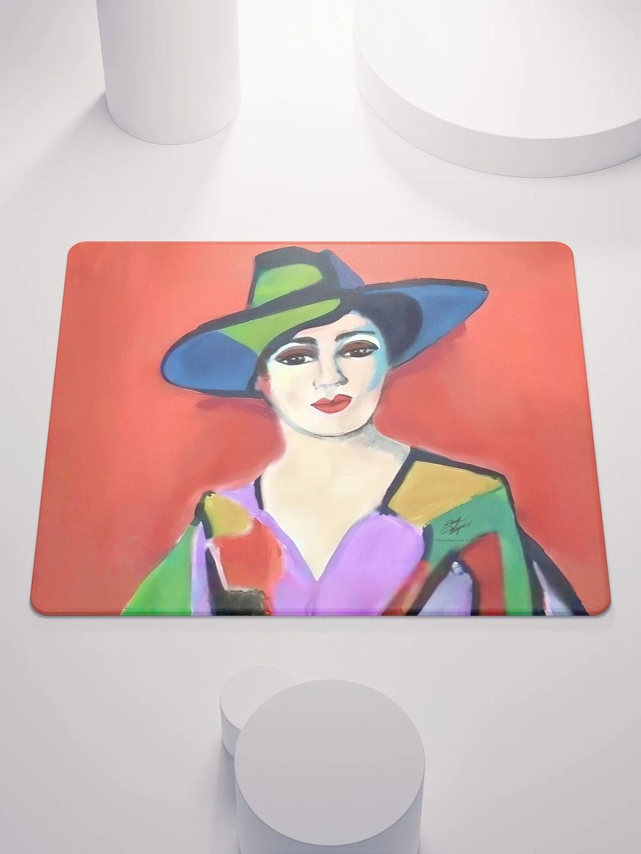 Donna with Hat Gamers Mouse Pad product image (1)