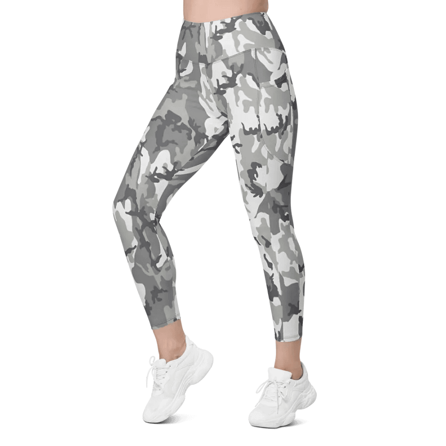 Gray Camo Leggings with Pockets product image (8)