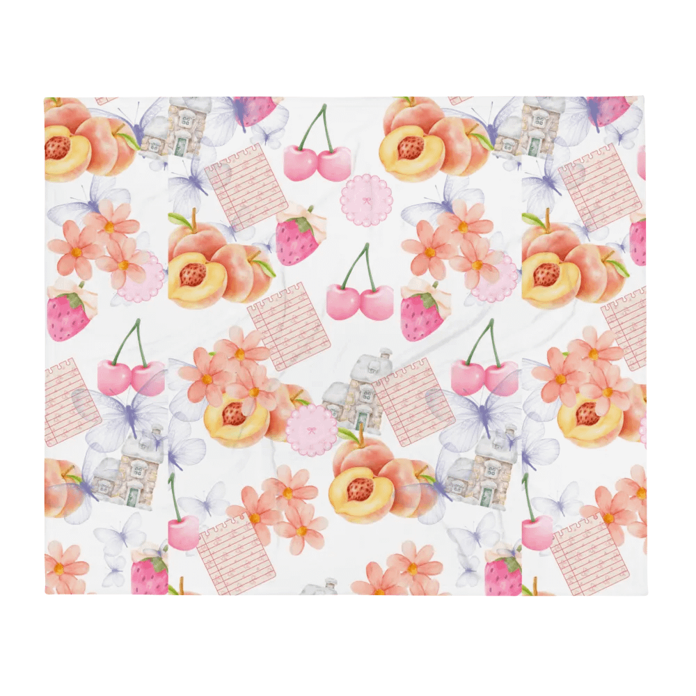 Peach. Cherries. Blanket product image (3)