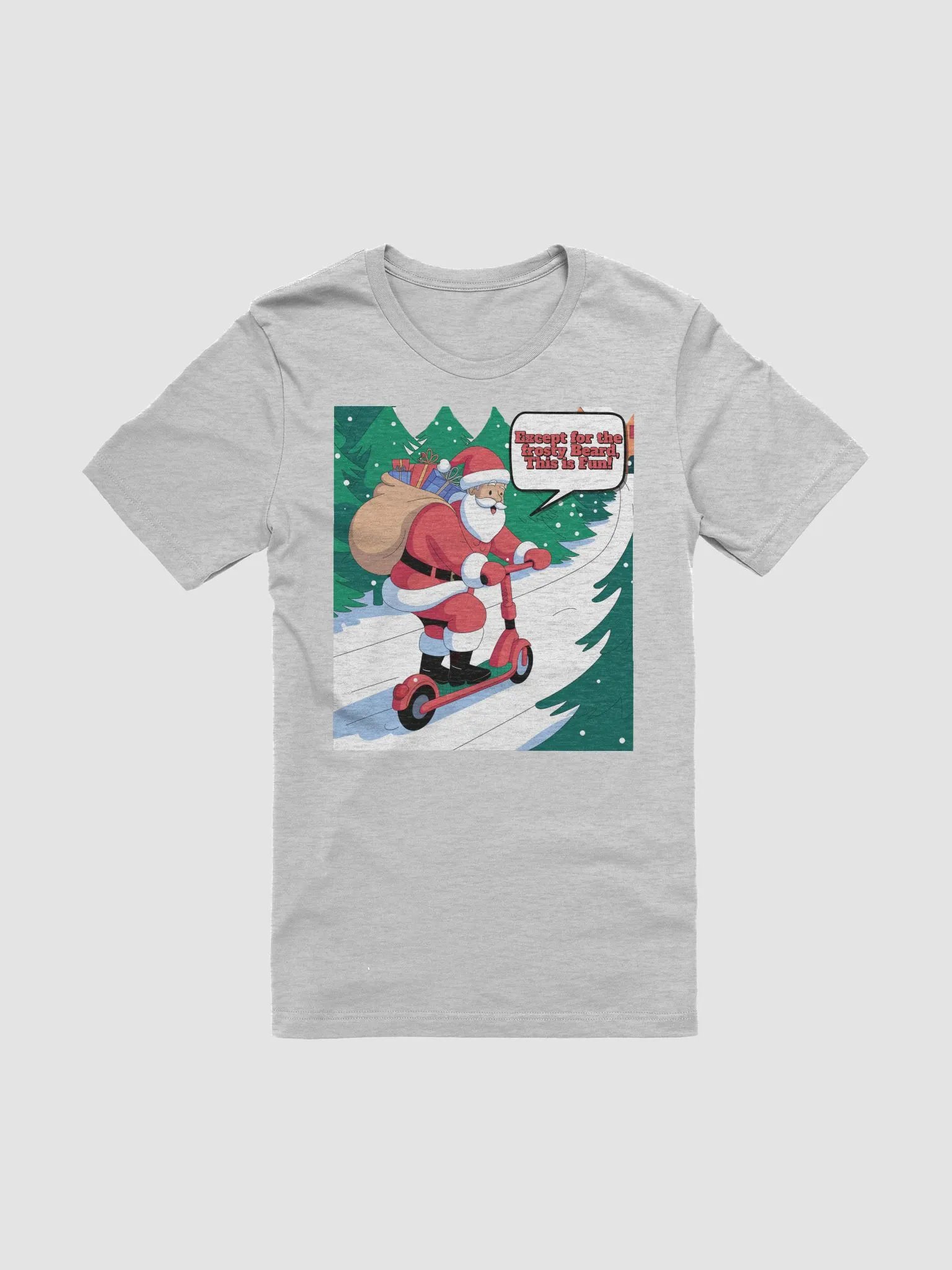 Santa Claus E-Scooting Up A Hill - T-shirt product image (2)