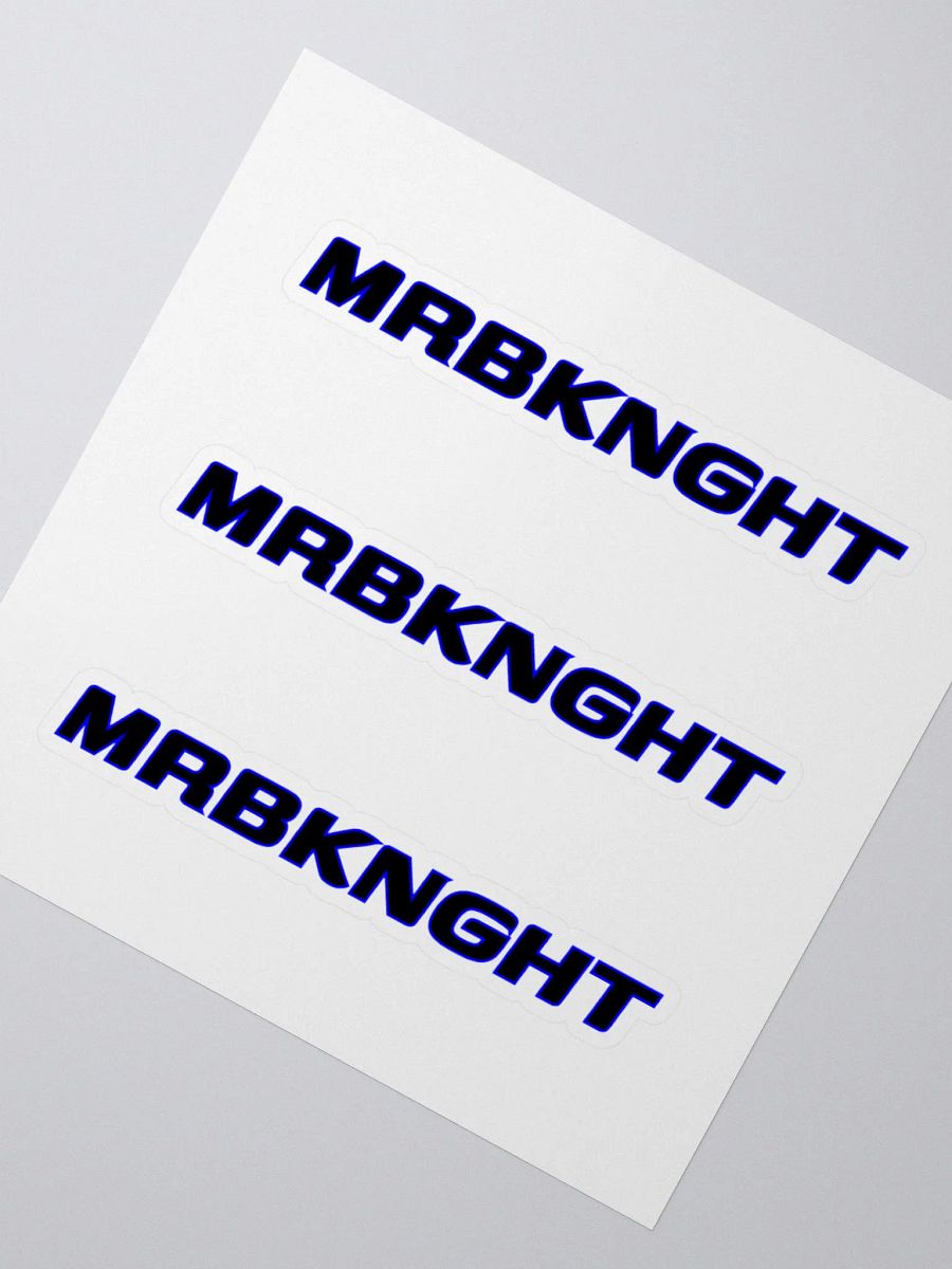 MRBKNGHT Bold Logo Kiss Cut Stickers product image (6)