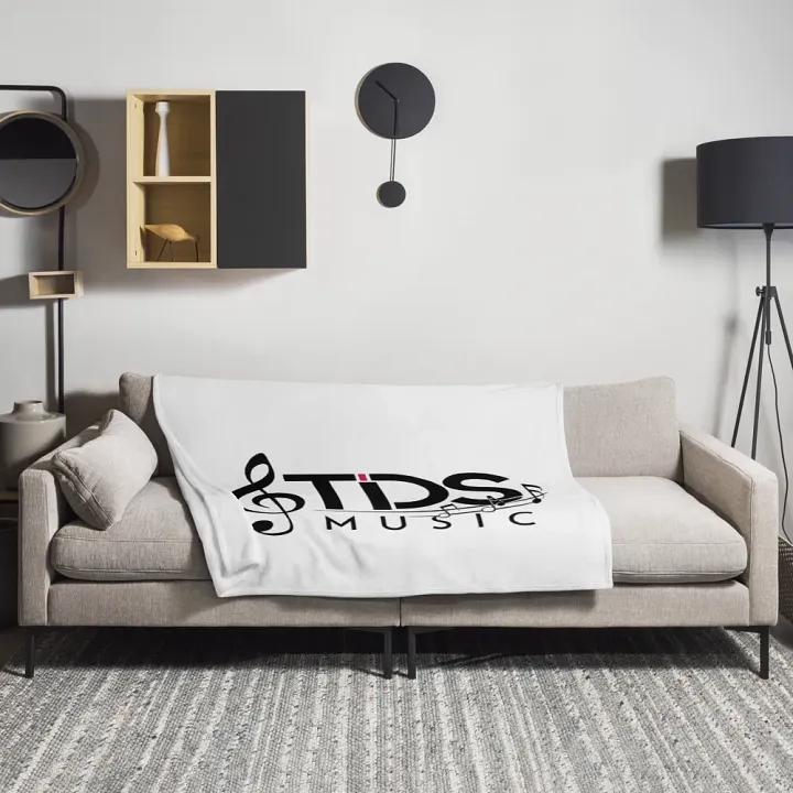 TDS Music White Throw Blanket product image (1)