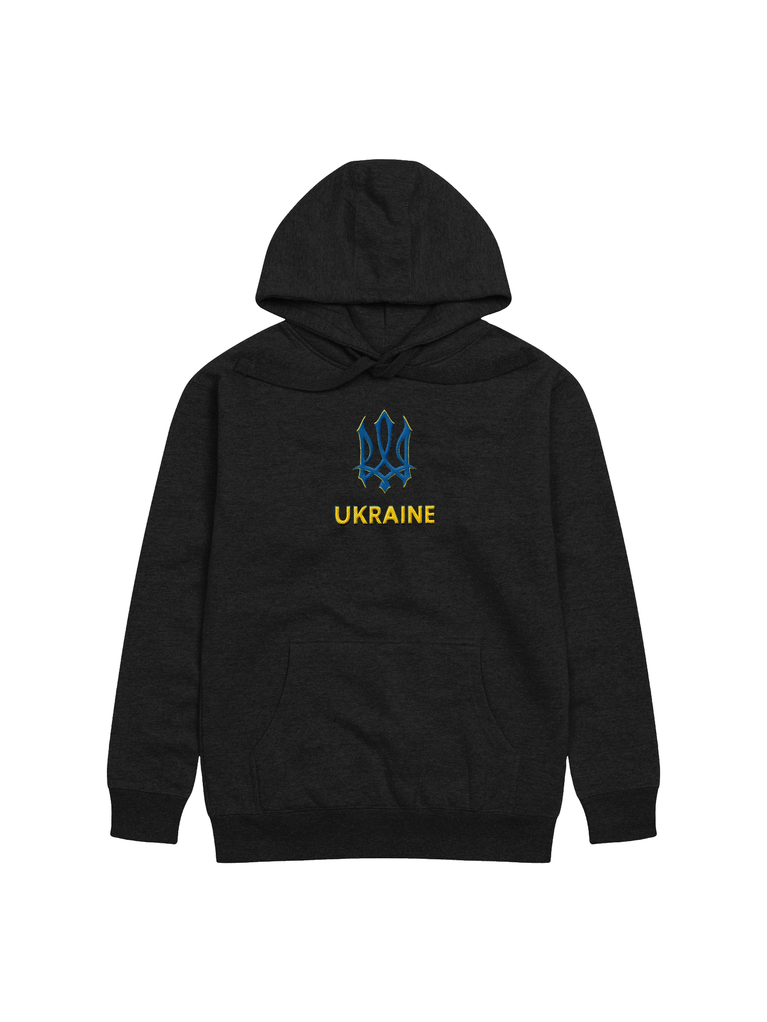 Ukraine Trident Blue Yellow Ukrainian Coat Arms Official Symbol | Cotton Heritage Unisex Premium Hoodie | Embroidered product image (12)