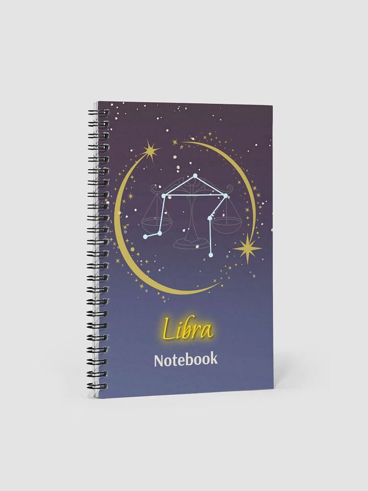 Personalized Libra Zodiac Spiral Dotted Notebook Journal – Starry Constellation Gift for Astrology Lovers, Birthday, Valentine, Christmas, Horoscope, Celestial, Moon, Stars, Stationery, Sketching product image (1)