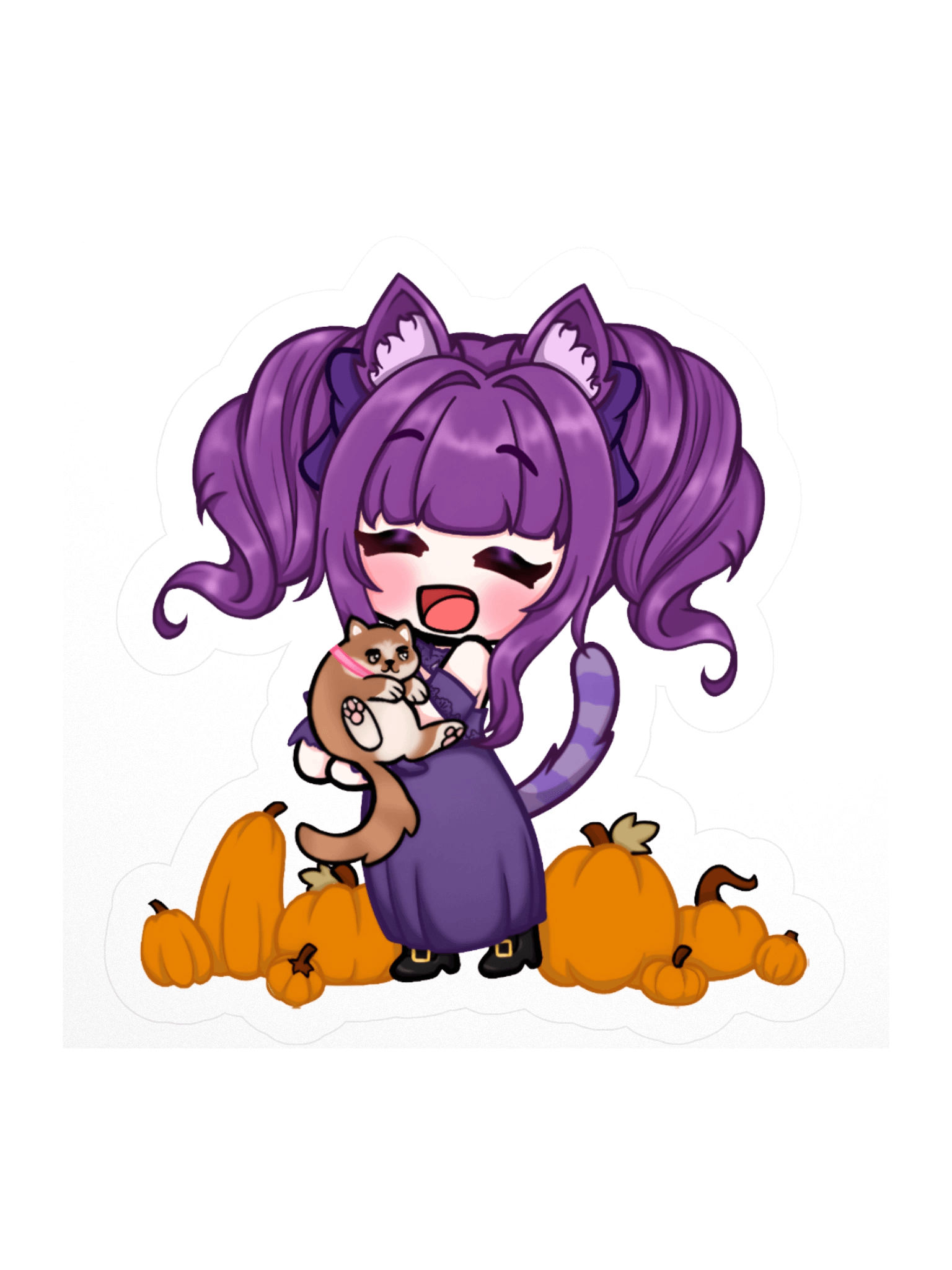 Dahlia and Rose Autumn Sticker product image (1)