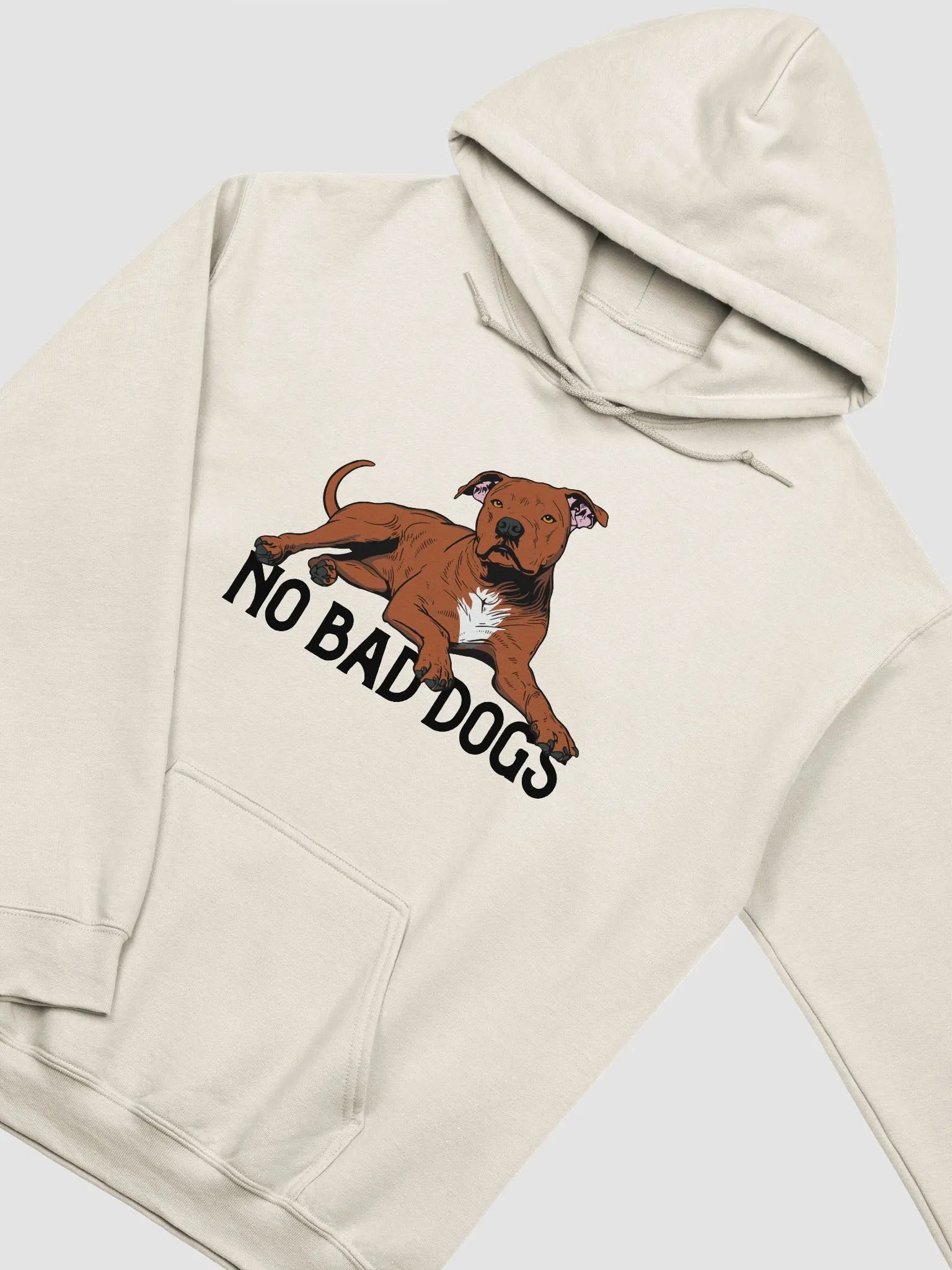 No Bad Dogs Hooded Sweatshirt of a Pitbull Terrier (Red) | Funny Hoodie for Pittie and Staffordshire Owners product image (23)
