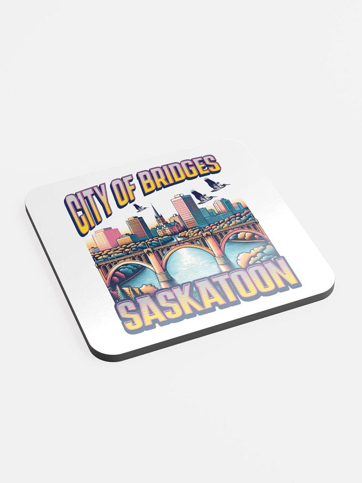 City of Bridges Saskatoon Cork Coaster Set product image (2)