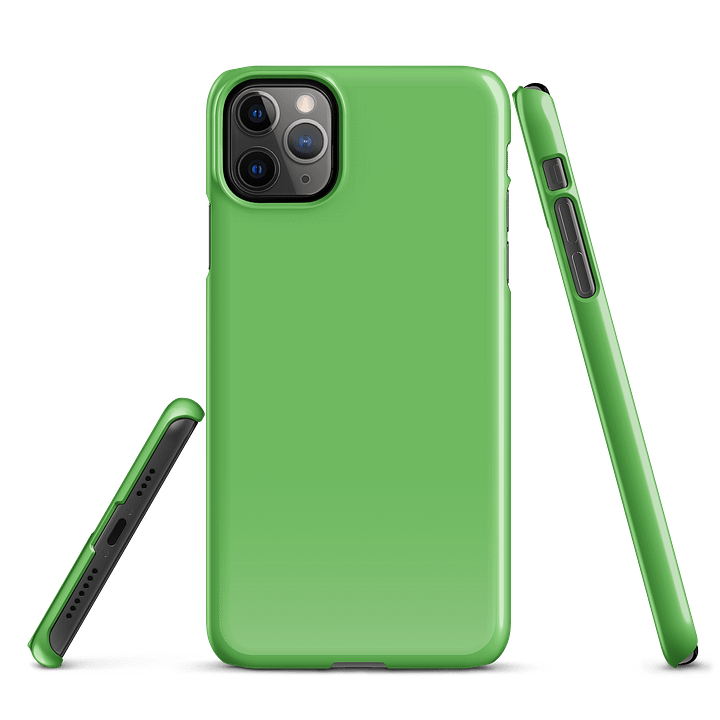 Stadium Grass Green Solid Color iPhone® Glossy Snap Case product image (3)