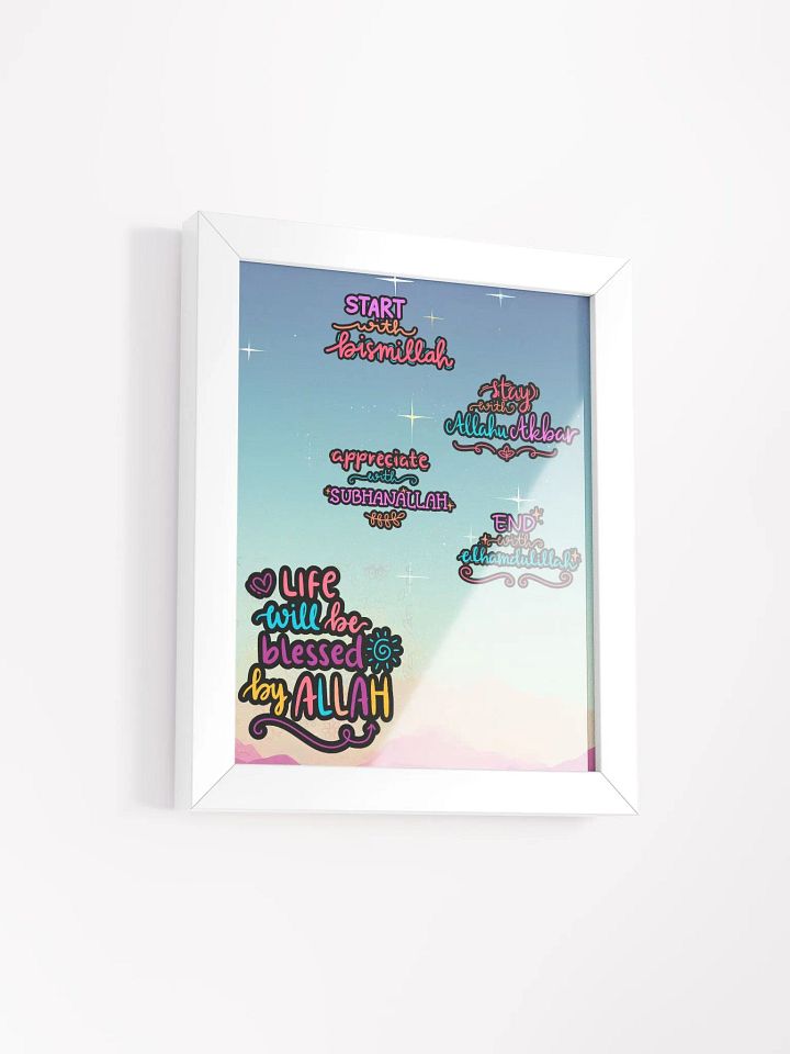 Life Is Blessed with Allah Poster product image (2)