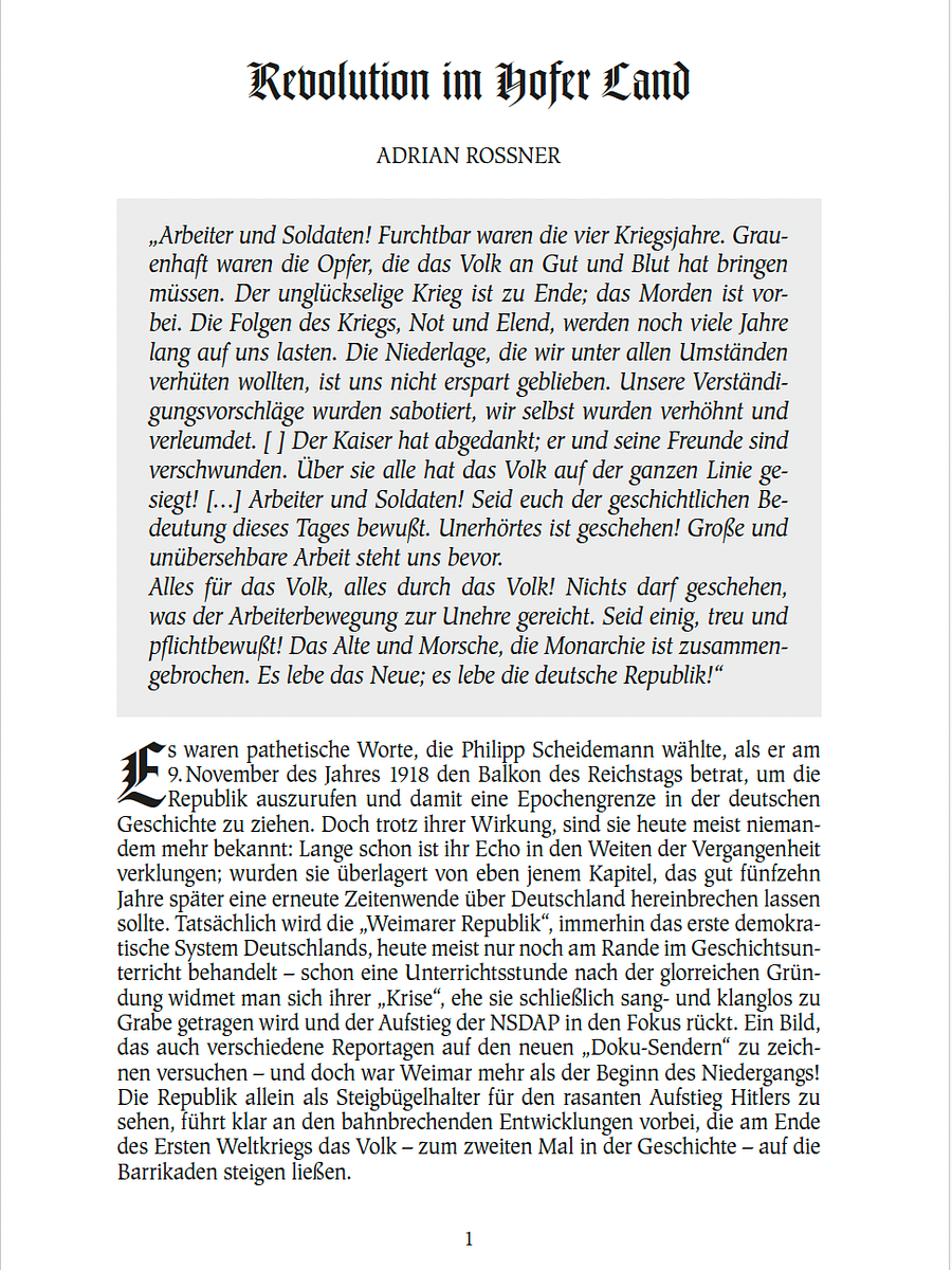 Revolution im Hofer Land product image (1)