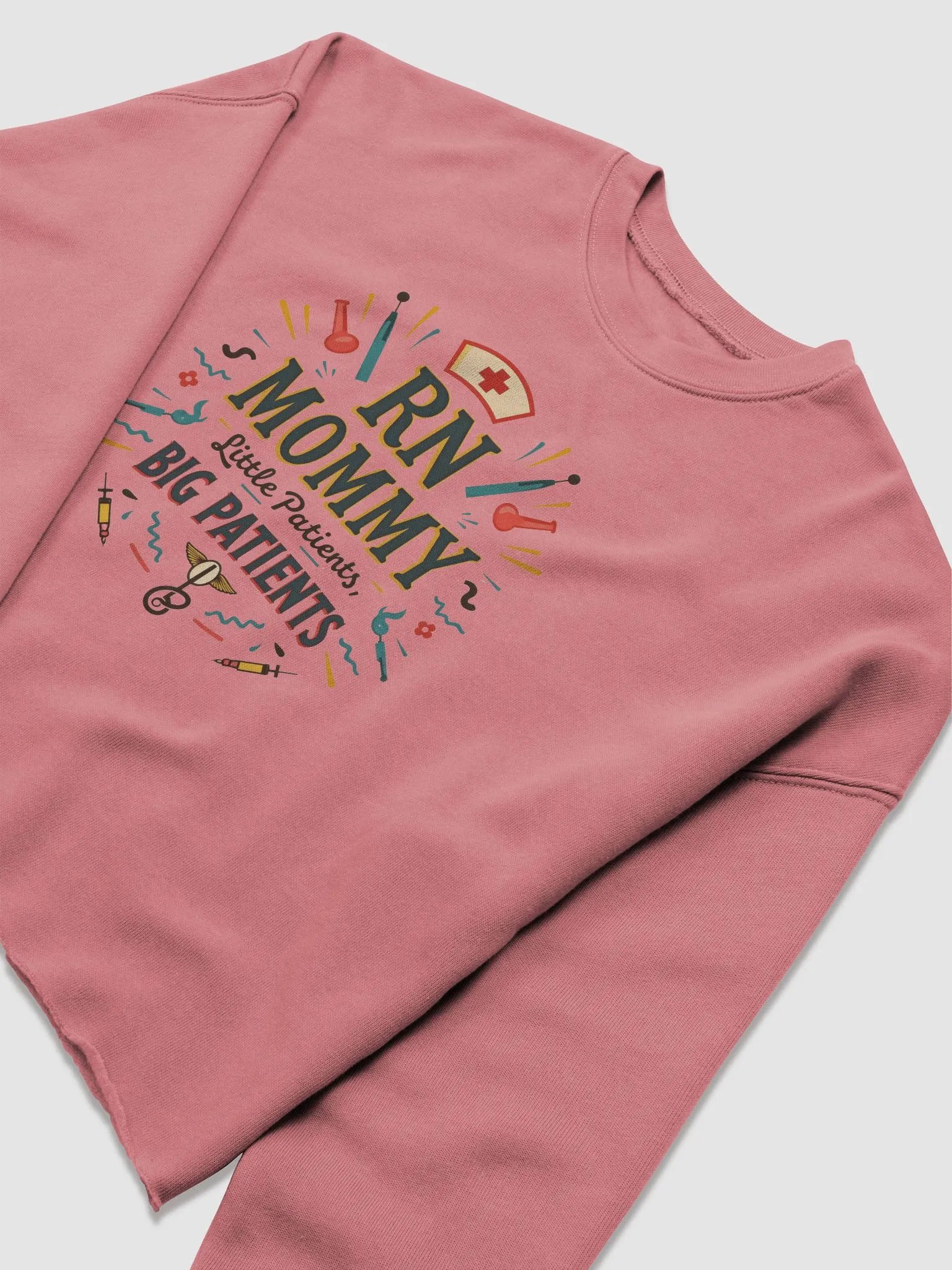 RN Mommy Medical-themed Crop Sweatshirt product image (14)
