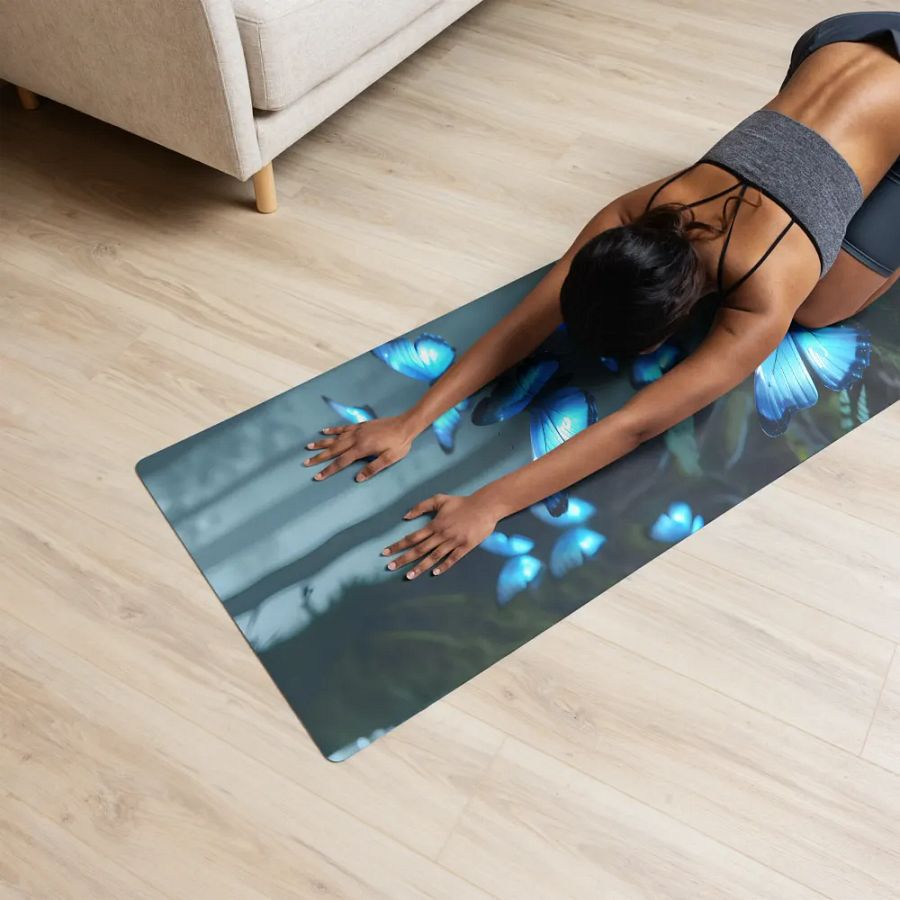 Luminescent Butterflies Yoga Mat product image (6)