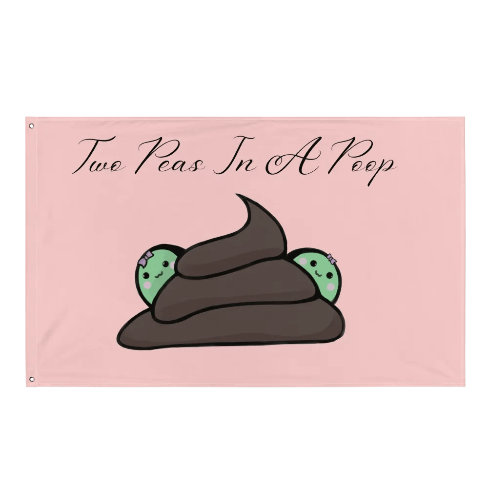Two Peas In A Poop Flag product image (1)