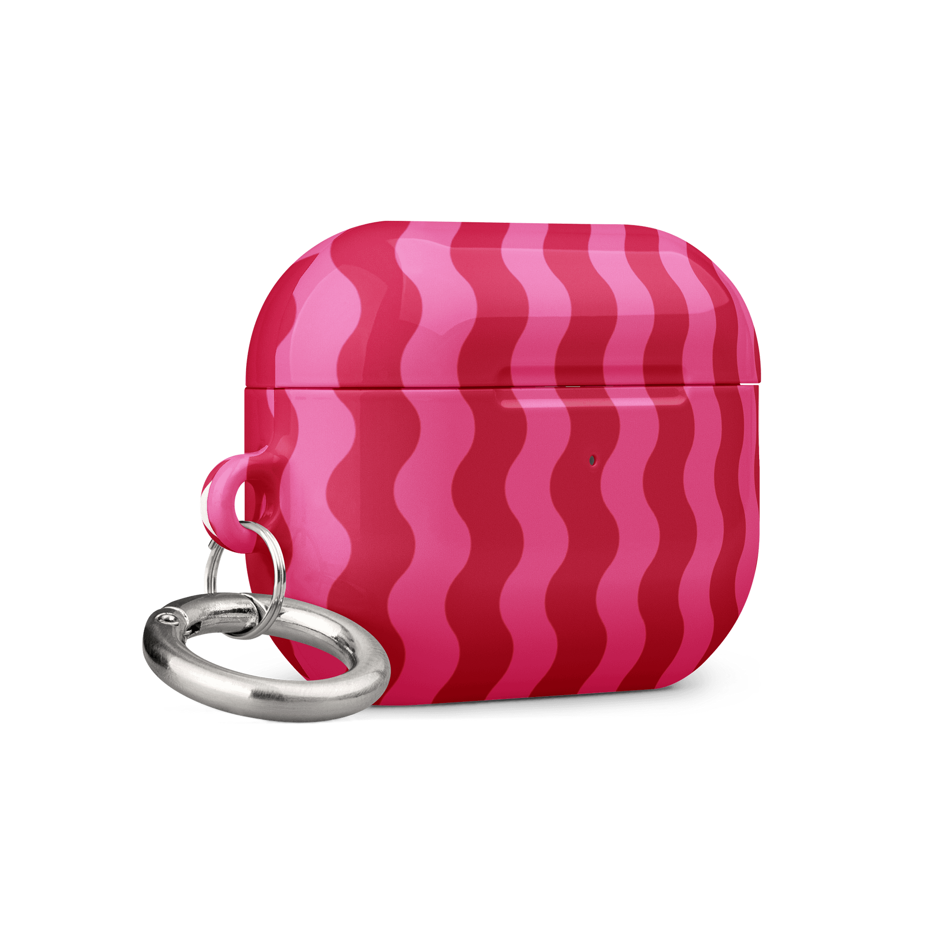 Red and Pink Candy Striped Waves - Aipods Case product image (2)