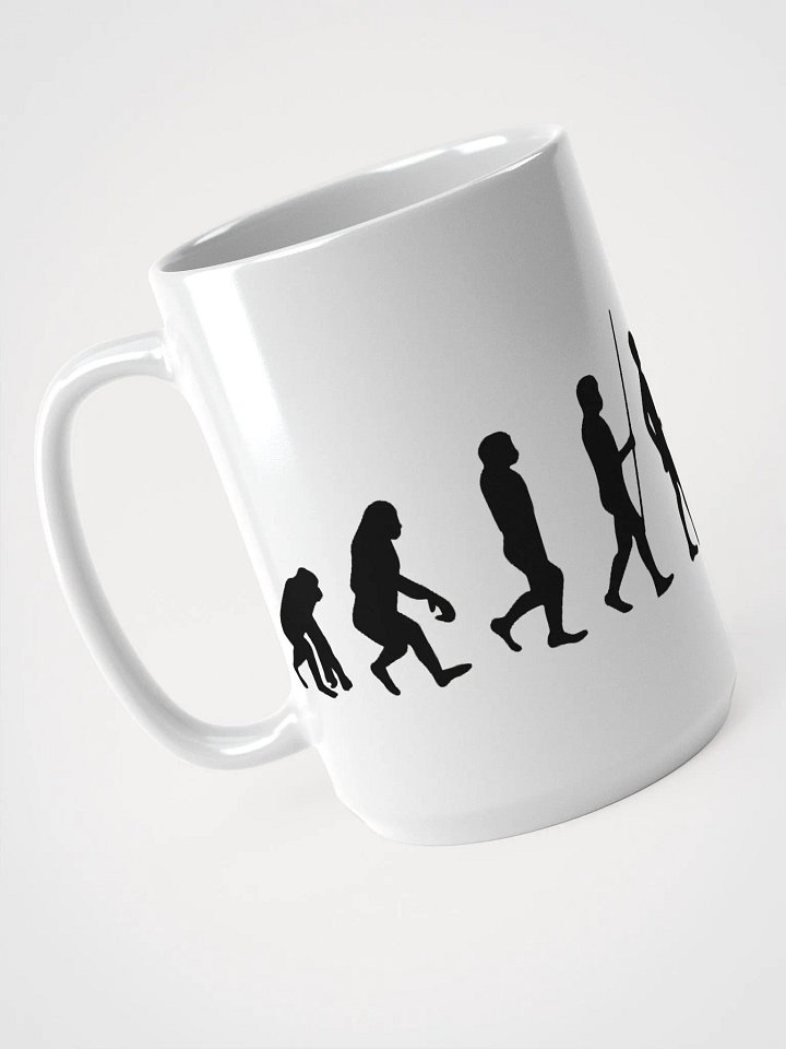 Devolution of Man, 15 oz White Ceramic Mug product image (1)