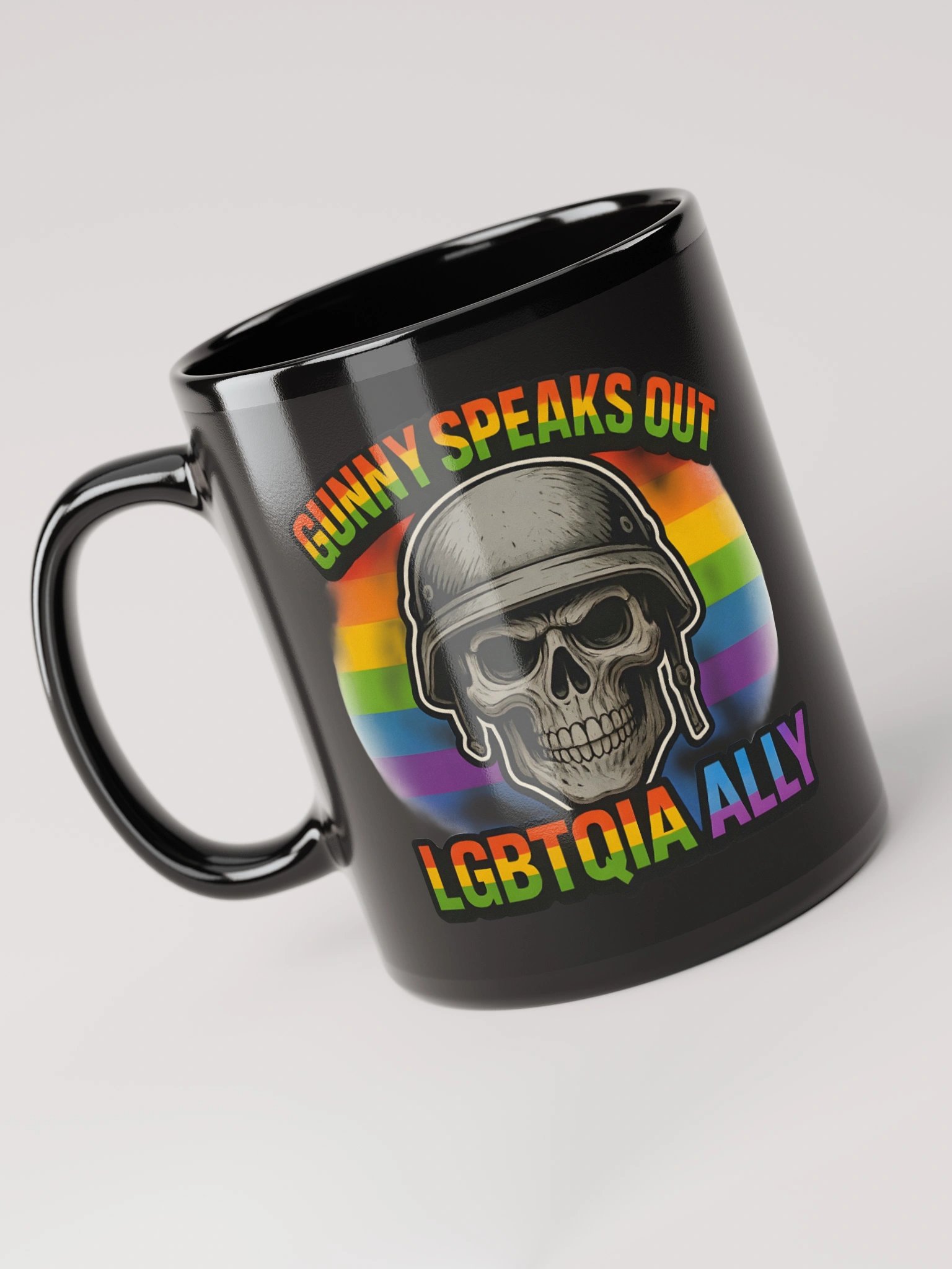 Rainbow Skull LGBTQIA Ally Mug product image (6)