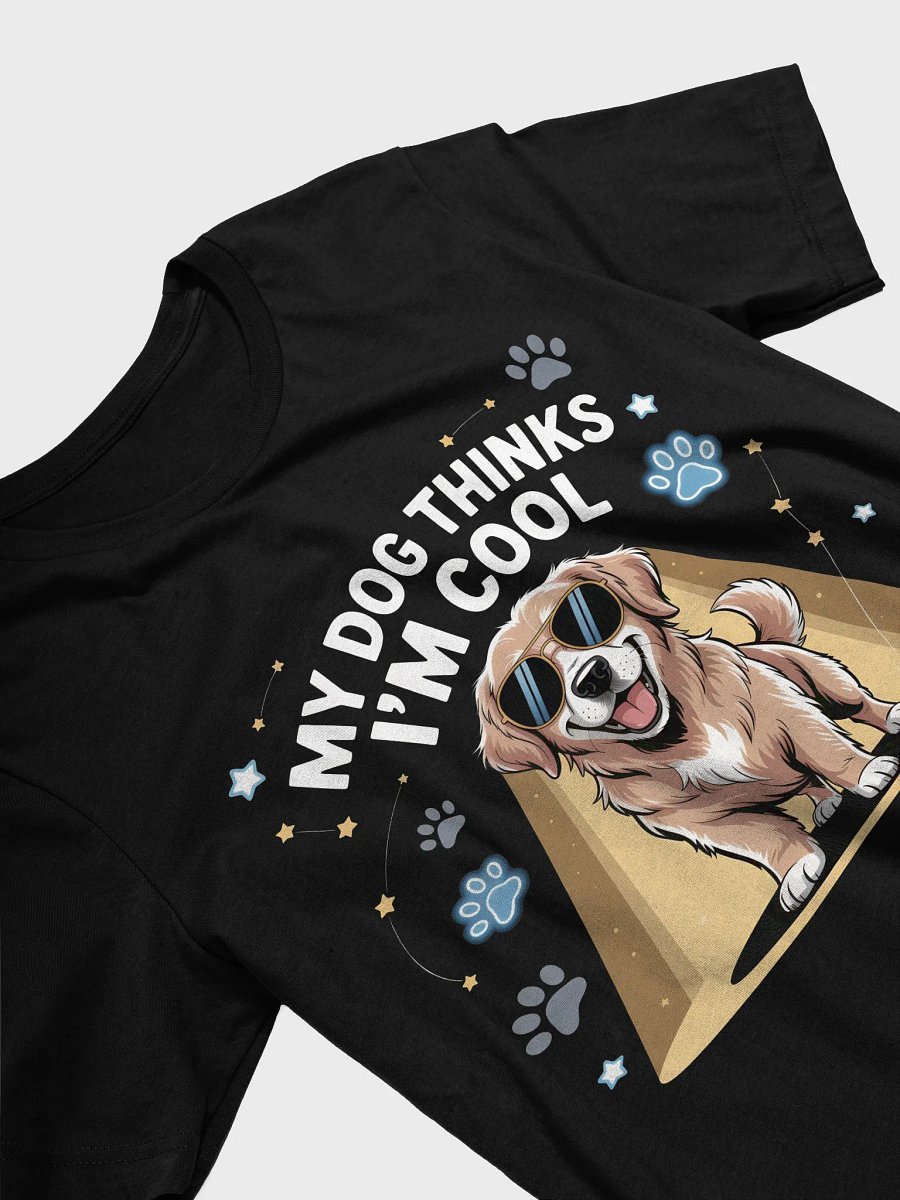 My Dog Thinks I'm Cool – Golden Retriever Cartoon T-Shirt product image (3)