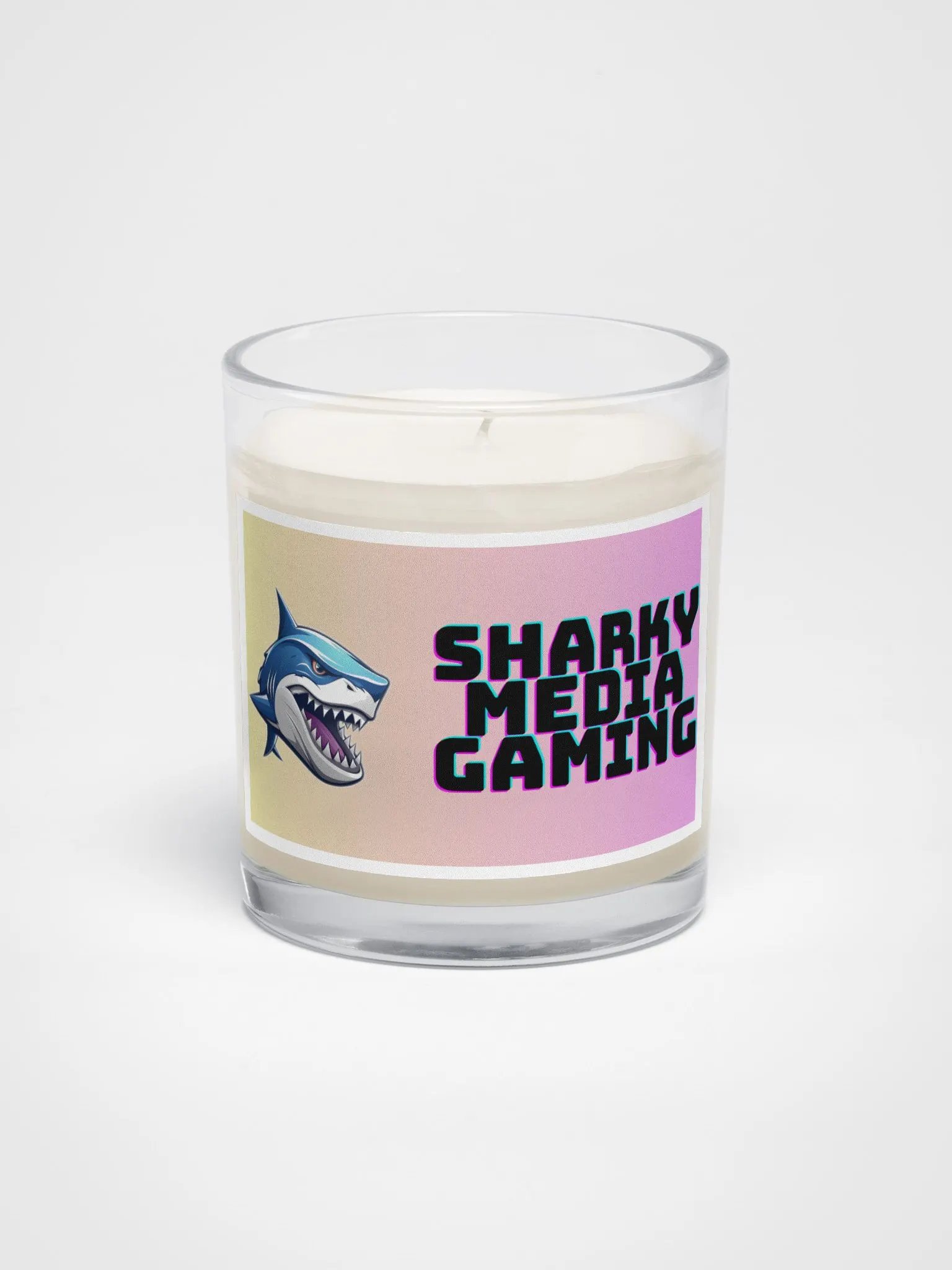 Sharky Media Gaming Candle (Yellow/Pink) product image (1)