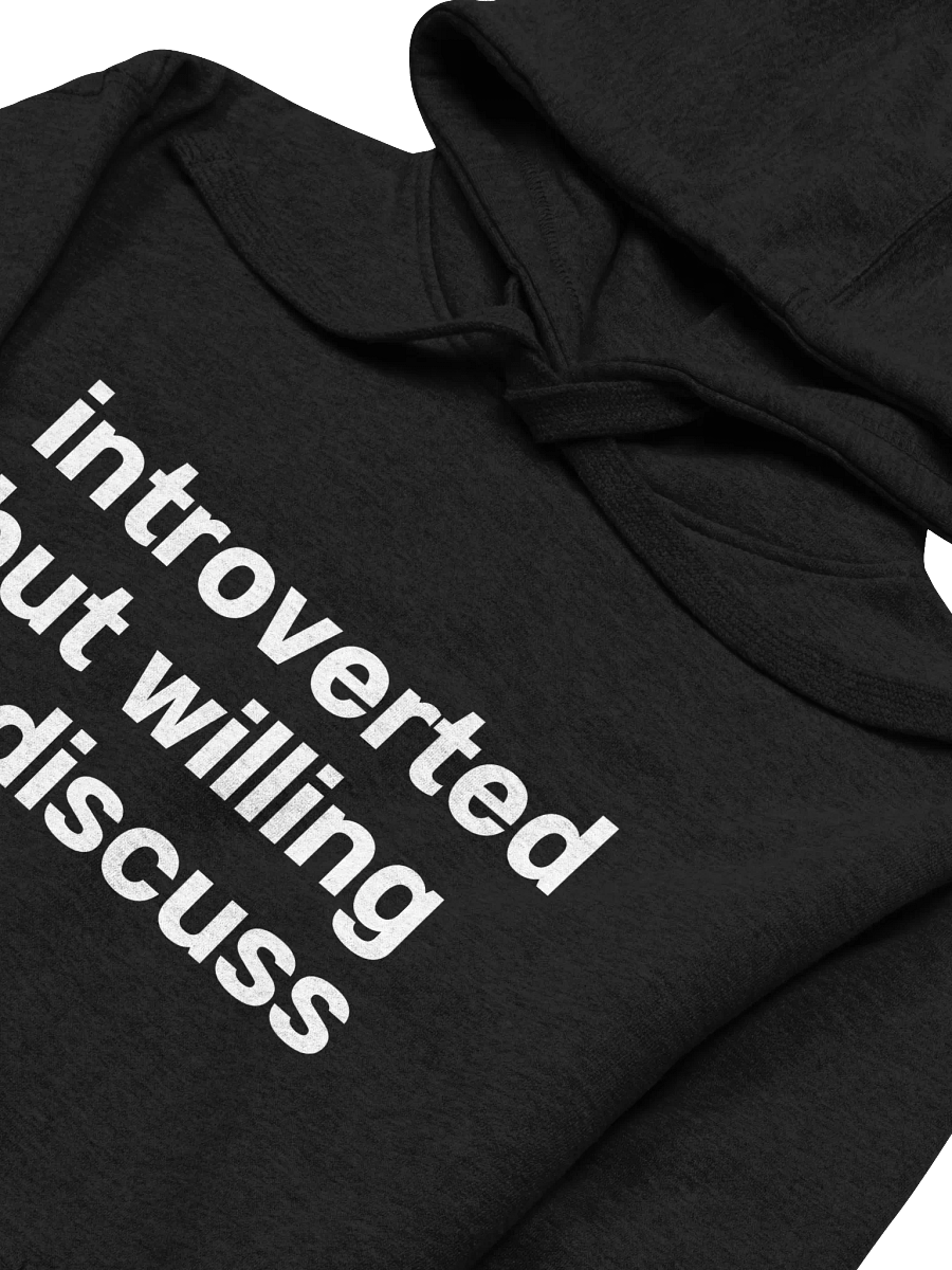 introverted but willing to discuss dogs. Unisex Hoodie product image (29)