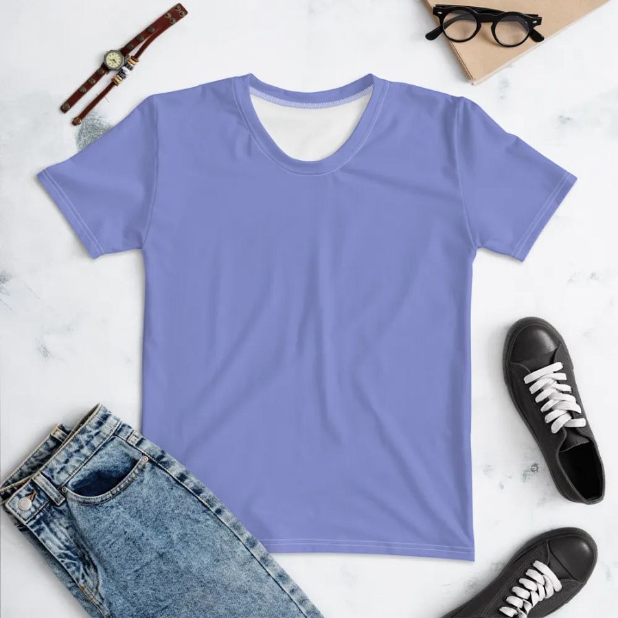 Plain Light Purple True Summer Women's Crewneck Polyester Heavyweight Premium T-Shirt by Treasure Pie product image (1)