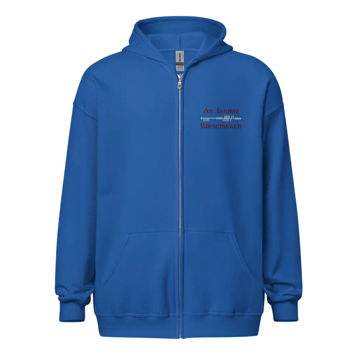 Westmeath/An Iarmhí, Orthodox style Ogham embroidered Zip Hoodie product image (17)