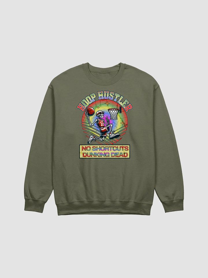 Hoop Hustler No Shortcuts Dunking Dead Skeleton Crewneck Sweatshirt product image (11)