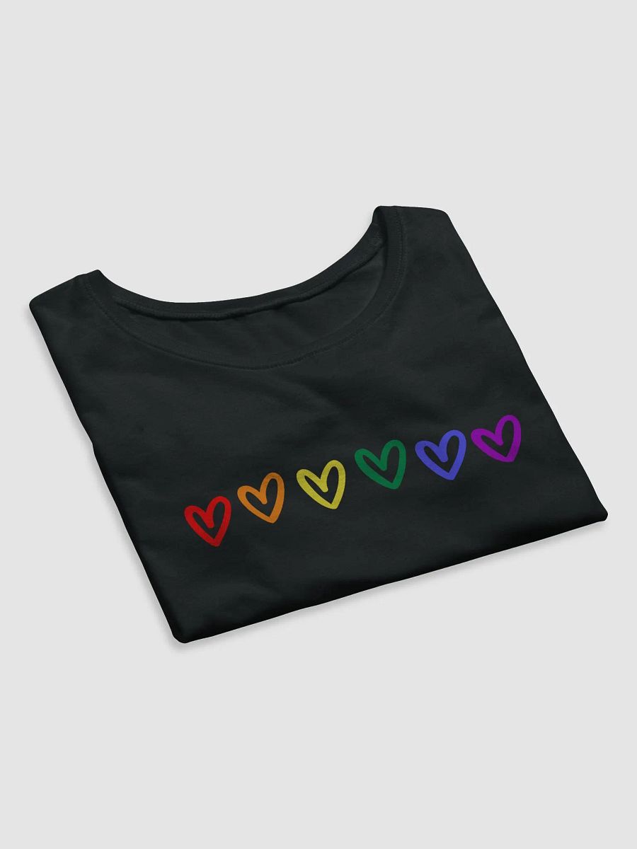 rainbow hearts fitted crop top! product image (7)