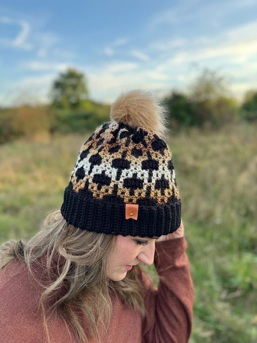Labyrinth Mosaic Crochet Hat Pattern PDF baby to adult sizes product image (12)