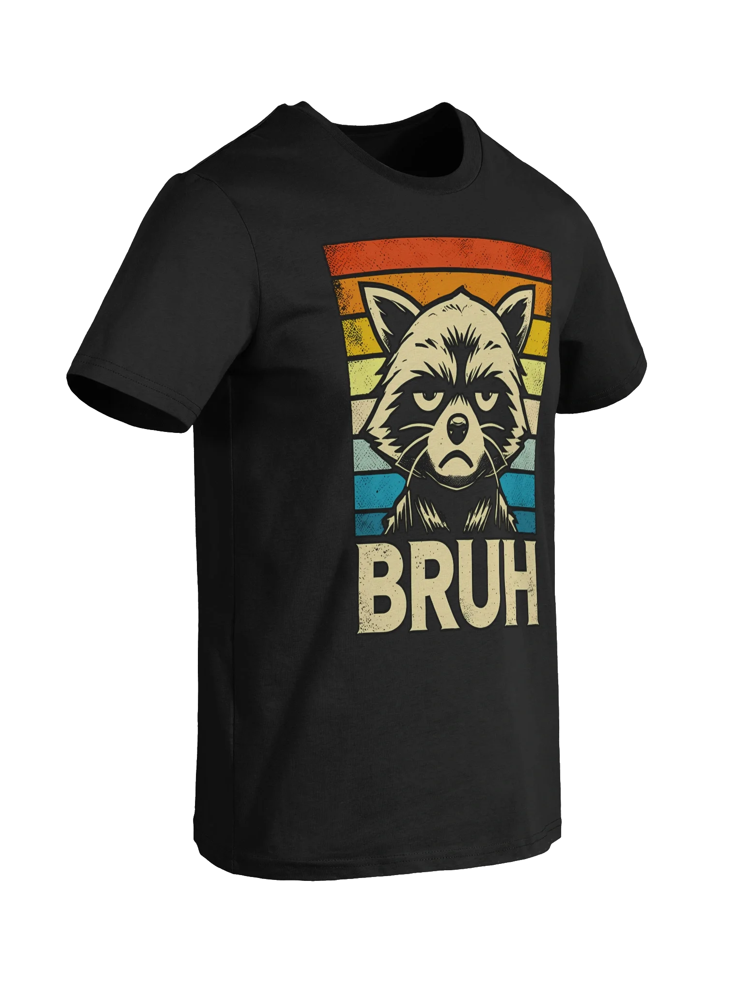 Raccoon Bruh Retro Rainbow product image (23)