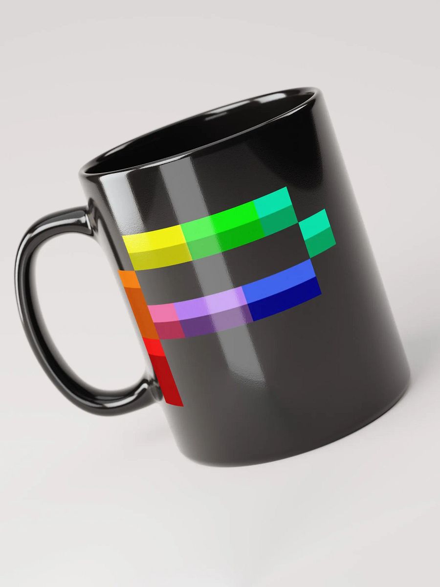 Pix Stitch Pride 'P' Black Glossy Mug product image (5)