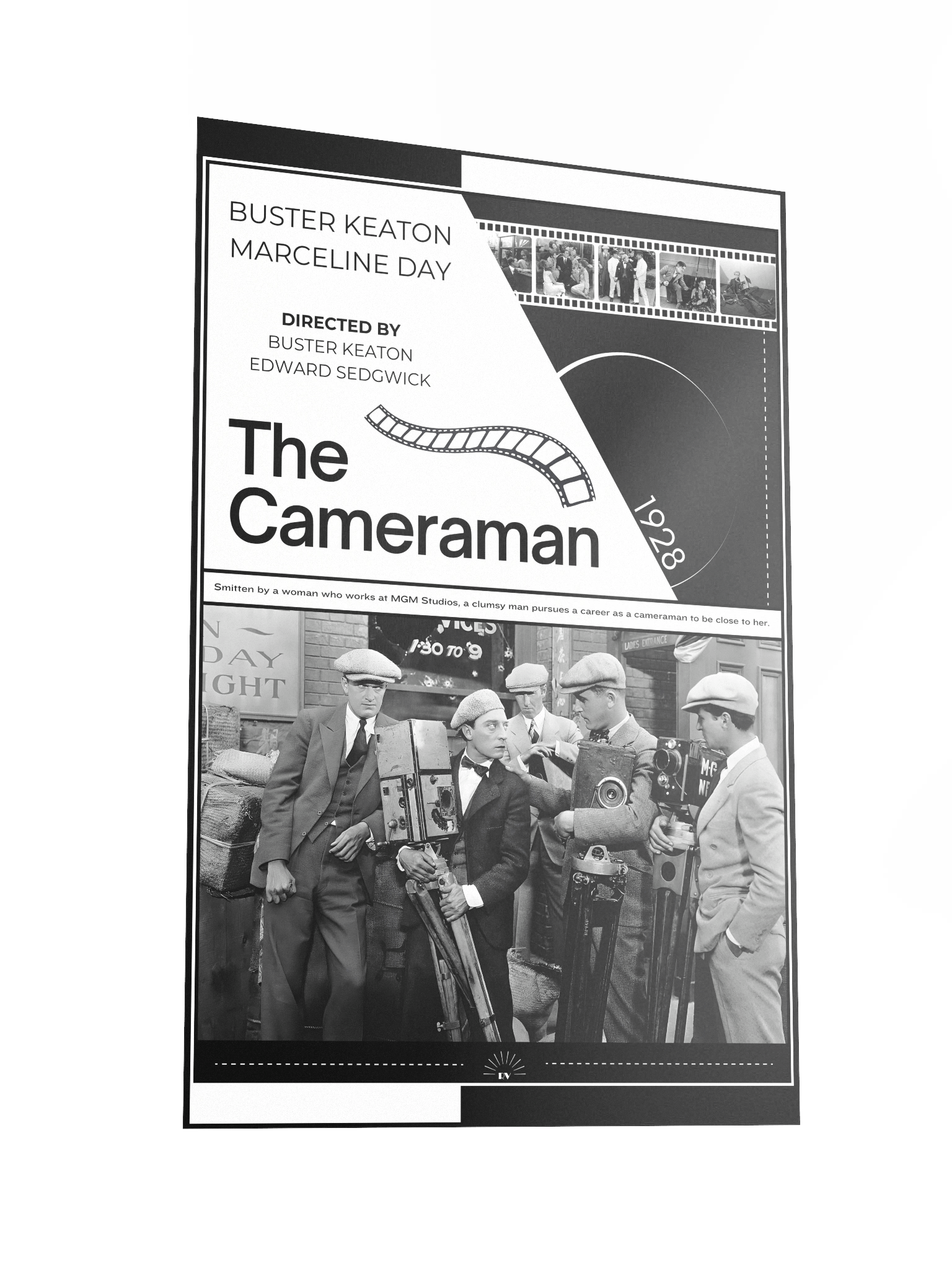 The Cameraman with Buster Keaton and Marceline Day 1928 | Movie Poster | 12x18 Wall Art product image (2)