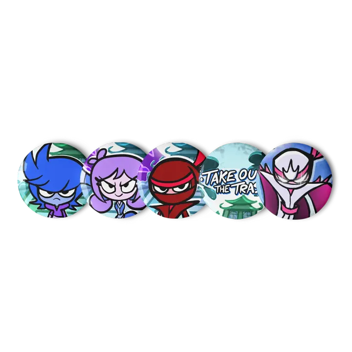 Take Out The Trash Pin Buttons Set product image (2)