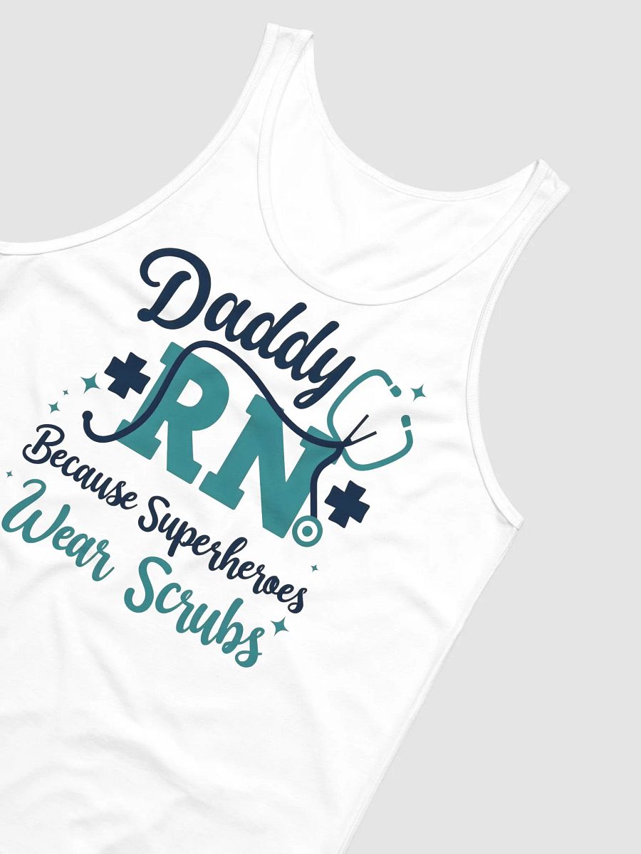 Daddy RN Because Superheroes Wear Scrubs Jersey Tank product image (13)