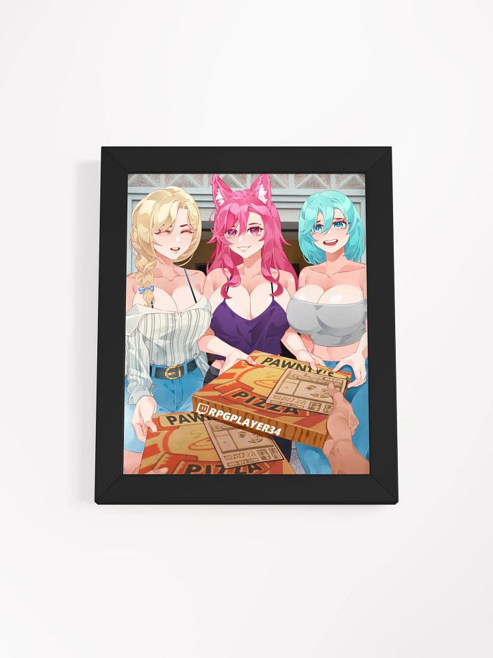 Cynthia, Akihiko, & Selphie - Ordering Pizzas for Ladies Night - SFW - FRAMED product image (1)