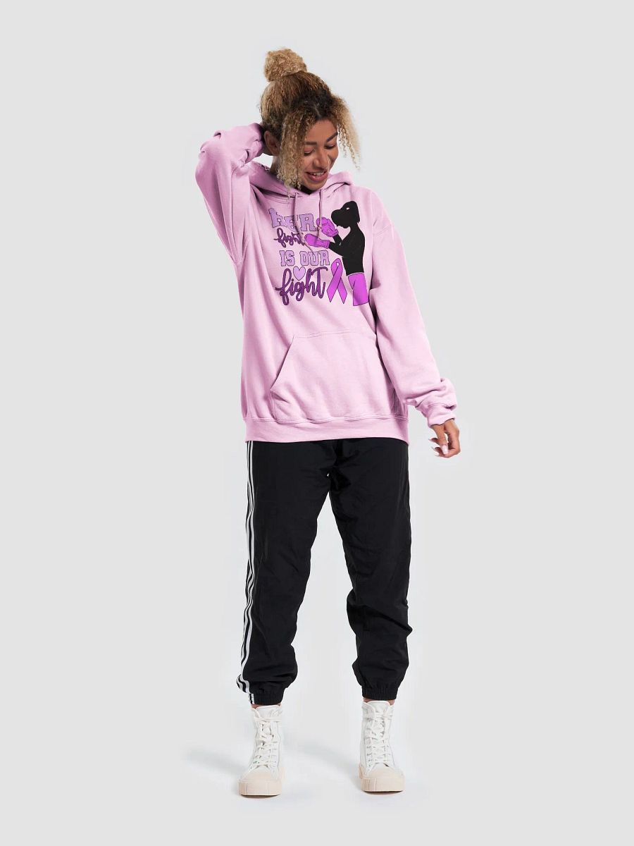 Her fight is our fight postal worker breast cancer hoodie product image (9)